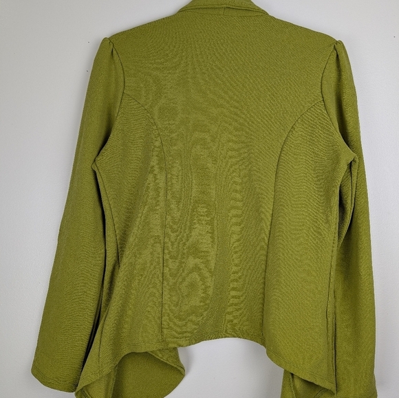 Doublju Green Textured Open Front Blazer Jacket - Women's Casual Lightweight - Picture 8 of 8